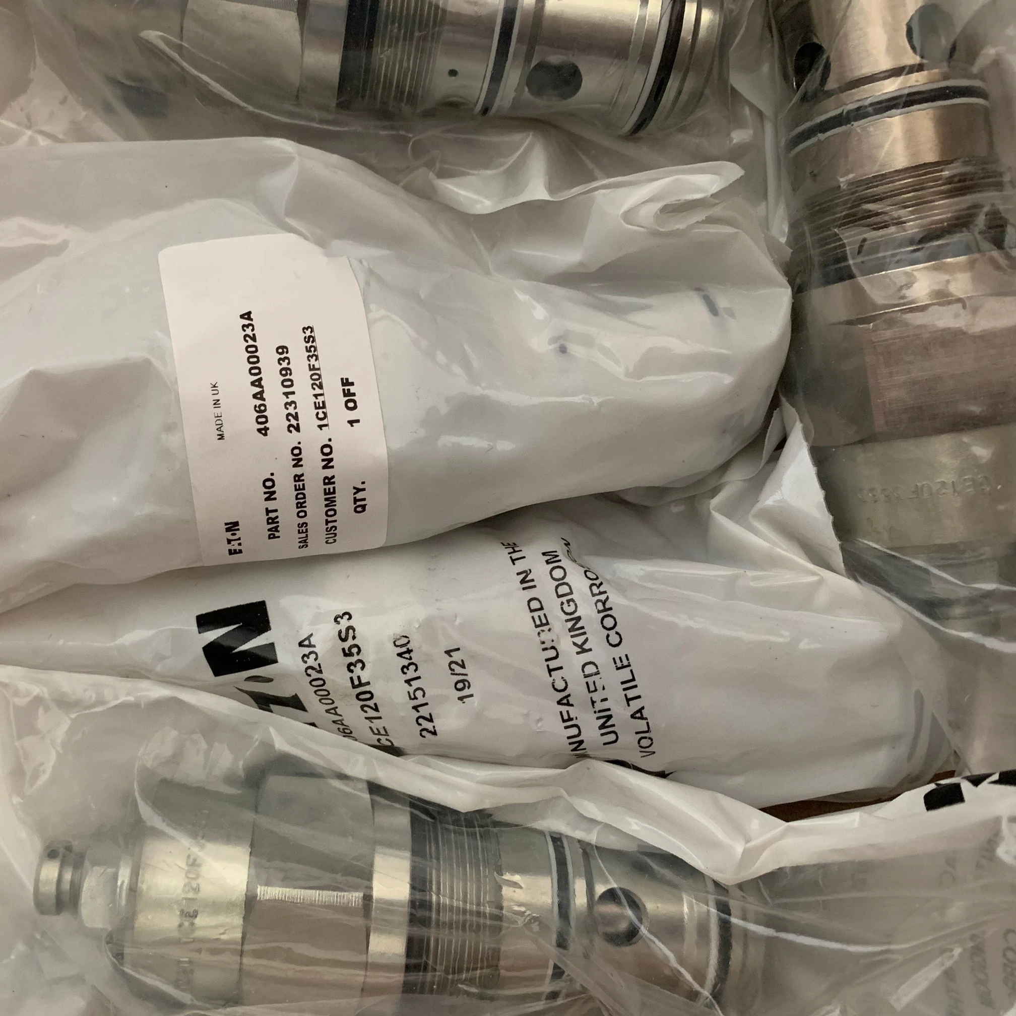 406AA00023A 1CE120F35S3 EATON VICKERS IH cartridge valve balance valve original Made in UK HYDRAFORCE SUN HYDRAULICS