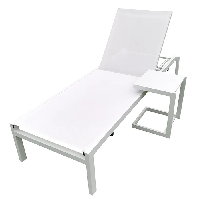 White Luxury Design Outdoor Loungers Furniture Sun Beds Patio Chaise  Beach Pool Chair Sun Lounger Garden Outdoor Furniture Set