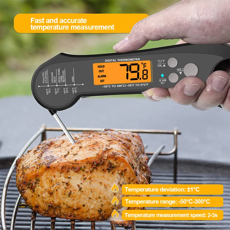 Professional Meat Thermometer With Digital Calibration Thermometer For Cooking With 2 Probes