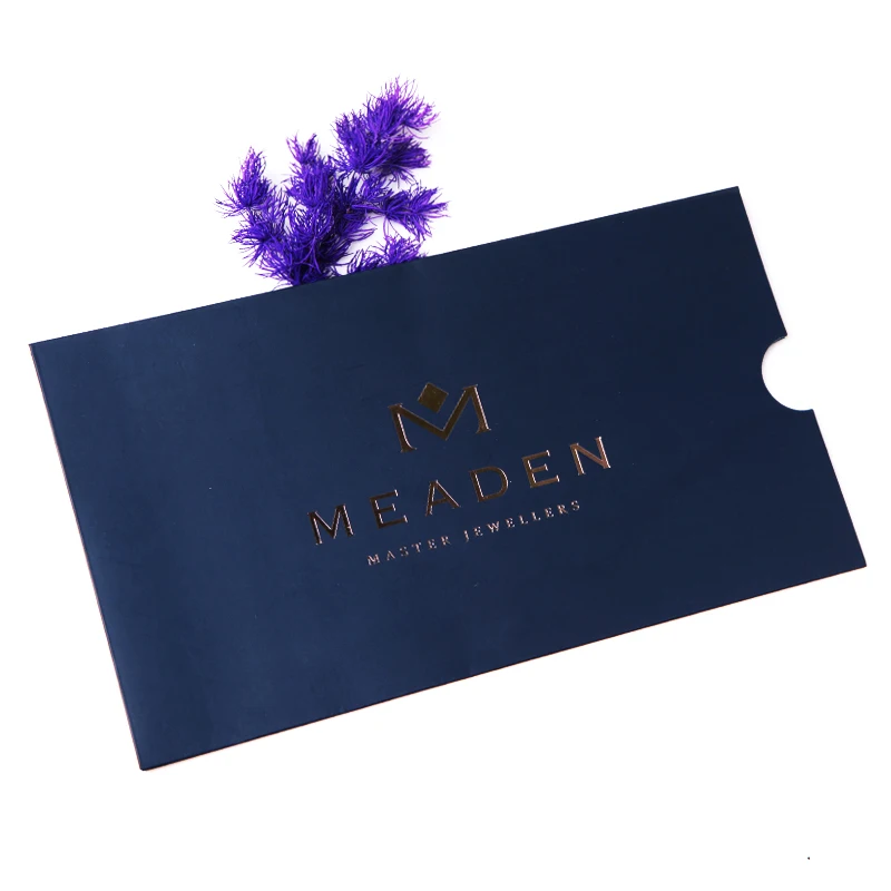 Индивидуальный конверт из золотой фольги с принтом жемчужный бумажный для подарка ювелирных изделий свадебного