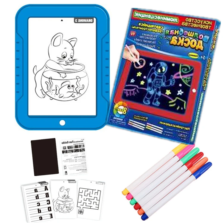 2022 Agreat Cheap Plastic Magic Pad Writing Board Drawing Luminous Drawing Board Toys For Kids Magic Pad