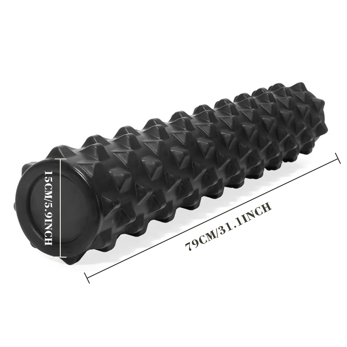 High-Density Foam Roller for Fitness Yoga & Massage Solid PVC Shaft Portable Muscle Release Exercise Tool EVA Materials