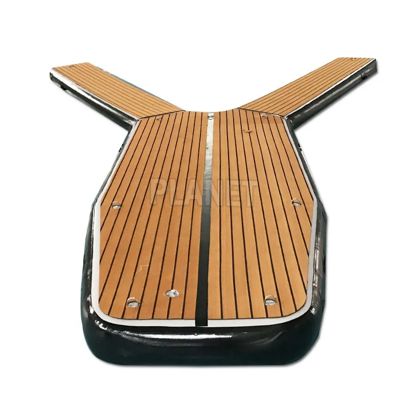 Durable Portable Drop Stitch Floating Island Boat Dock Platform Inflatable Jetski Dock For Sale