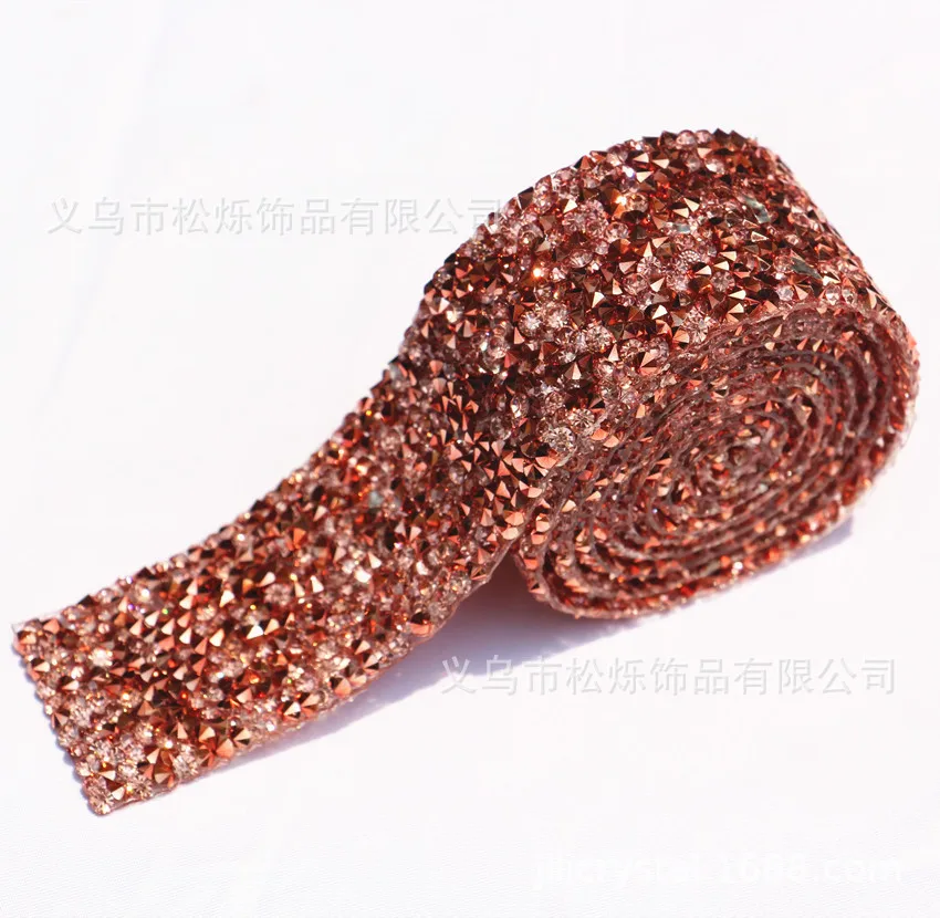 Wholesale Polychrome Self-Adhesive Diy Rhinestone Trim Hot Melt Water Diamond Stickers