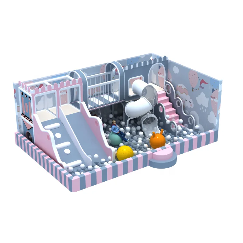 Small playground soft play set with soft playen and ball pool for baby and toddlers