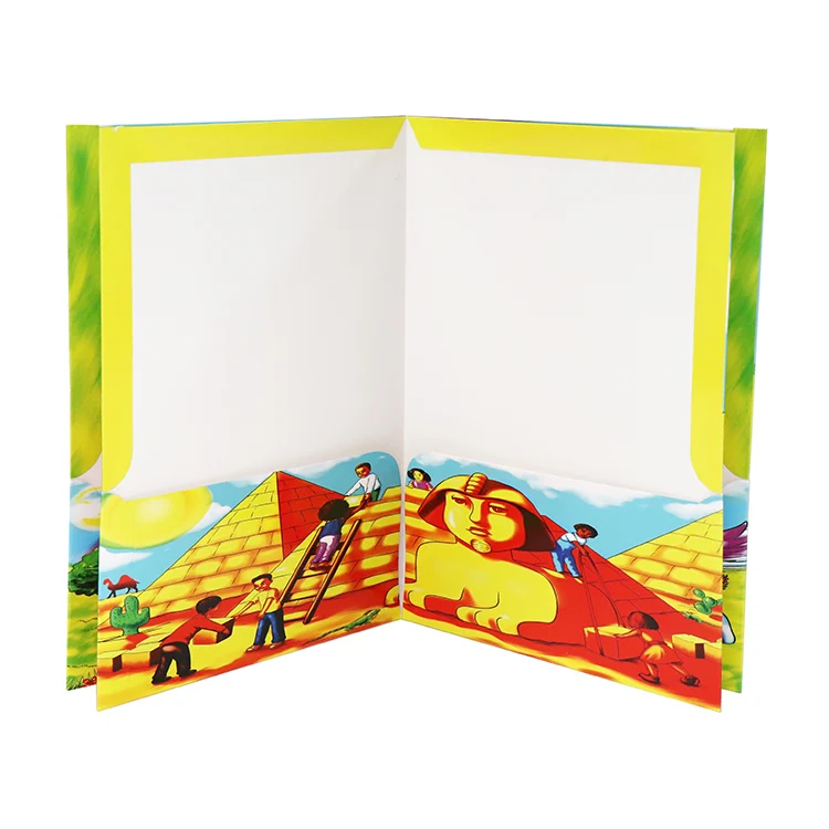 Customized Printing A4 Size Pocket File Paper Folder Pocket Folder Printing Recycled Paper File Folder
