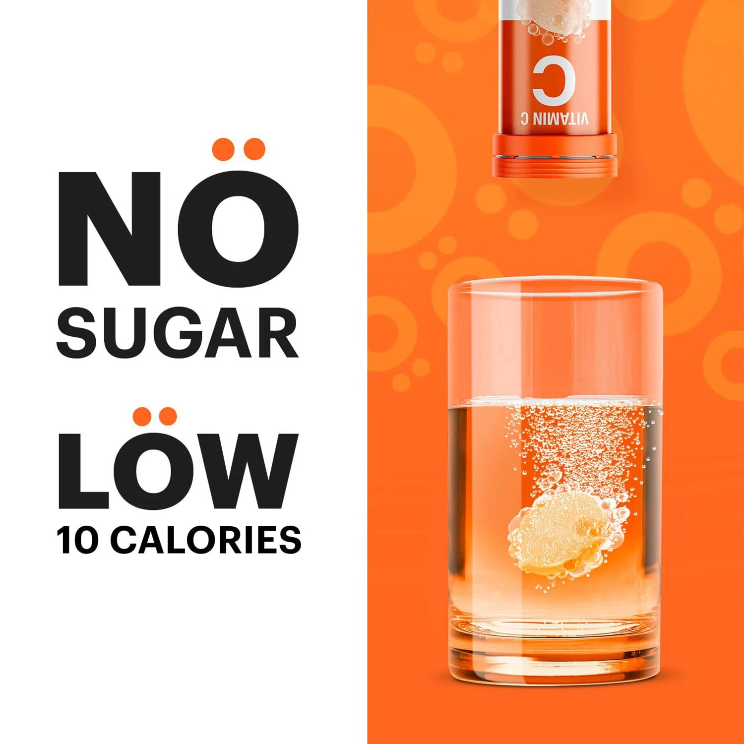 Zinc electrolyte vitamin C 1000mg immune support effervescent vitamin beverage sugar free exercise supplement