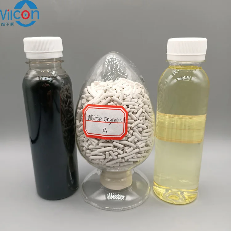 Waste engine oil recycle to diesel oil catalyst