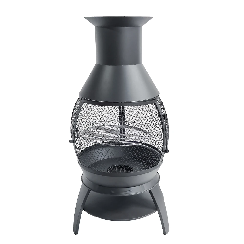 New Product Kd Structure Camping Wood Stove Firewood Heavy Duty Chimenea Decorativa