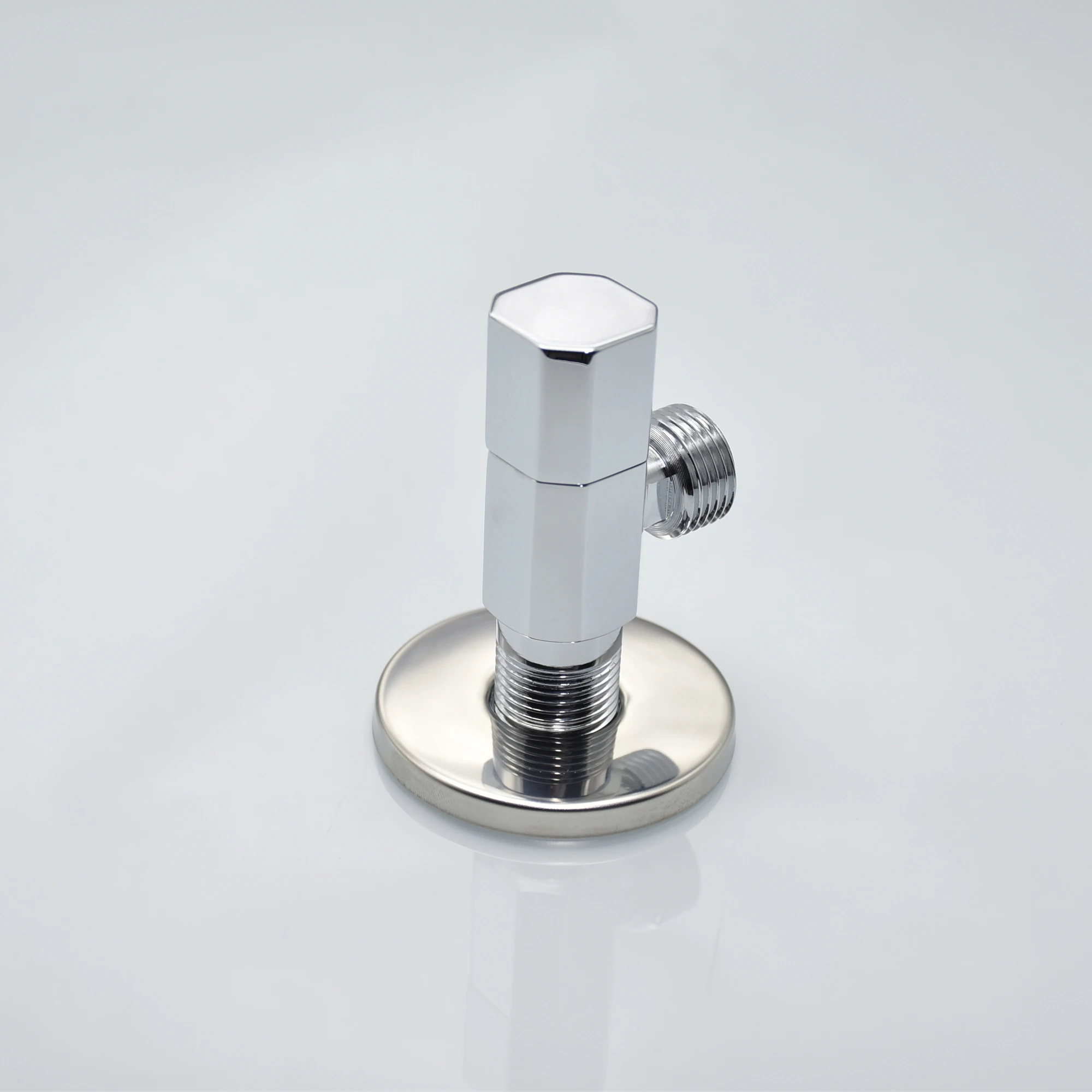 Brushed Nickel 1/2 Inch Wall Mounted Wash Basin Brass Angle Valve