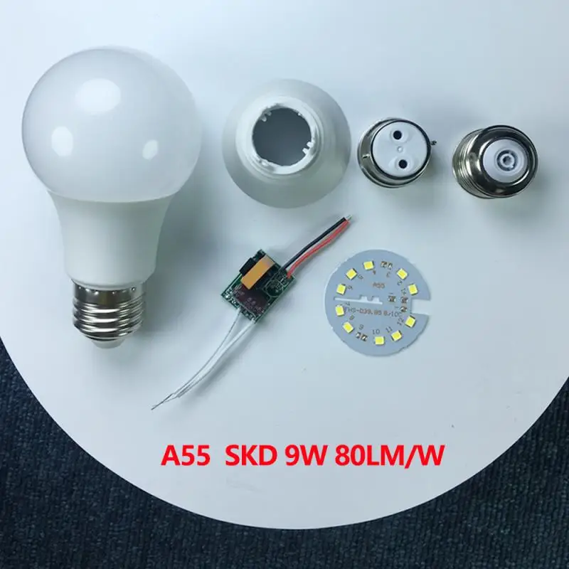
Disassembled 3W 5w 7w 9w 12w 15w 18W 220v E27 high lumen indoor lamp led bulb Skd parts led Bulb Raw Material 