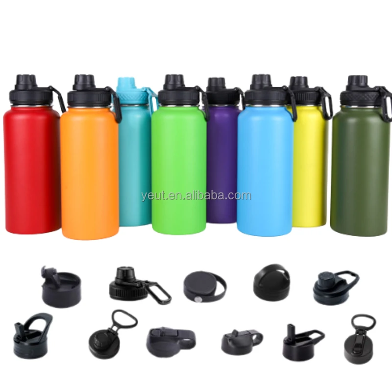 12oz 18oz 32oz 40oz Large Capacity Water Bottle Travel Sport Thermal Flask Stainless Steel Vacuum Insulated Hydroes Thermos Mug