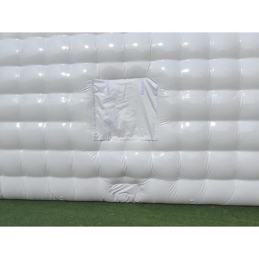 10x8m blow up portable airtight cube inflatable LED party tent with windows for outdoor party events from Sino Inflatables