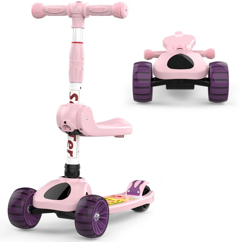
Adjustable foldable 3 Wheel Kids Scooter With Big Wheel Adult Kick Scooter Sit Stand Available 