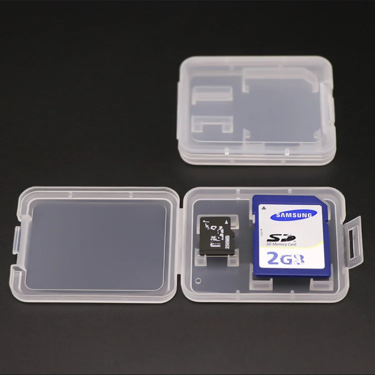 Top Selling Transparent Plastic Storage Box Clear Multipurpose Display Case Plastic Memory Card  Storage Boxes Multiple Sizes