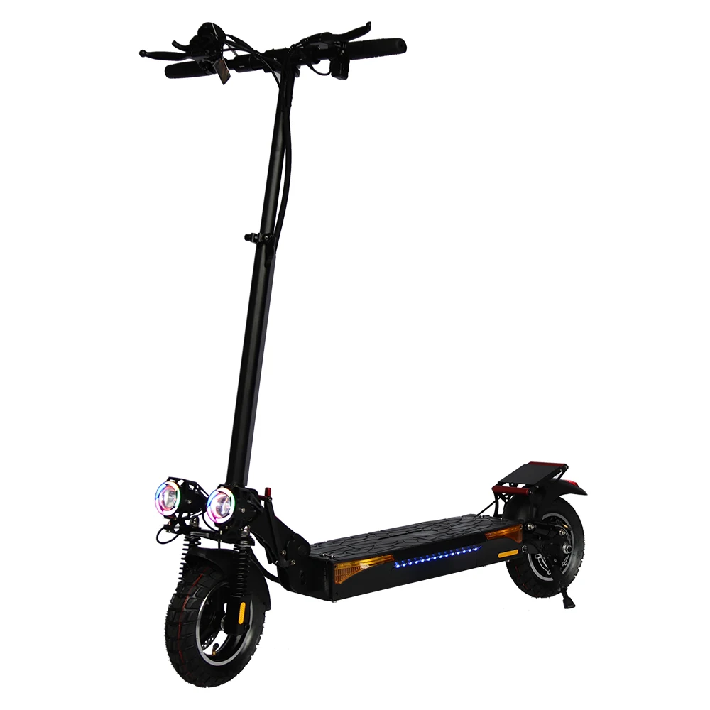 New 48v 800w Rear Motor Foldable Electric Scooter with 10 inch Off-road Wide Tire EU US Warehouse for Sale