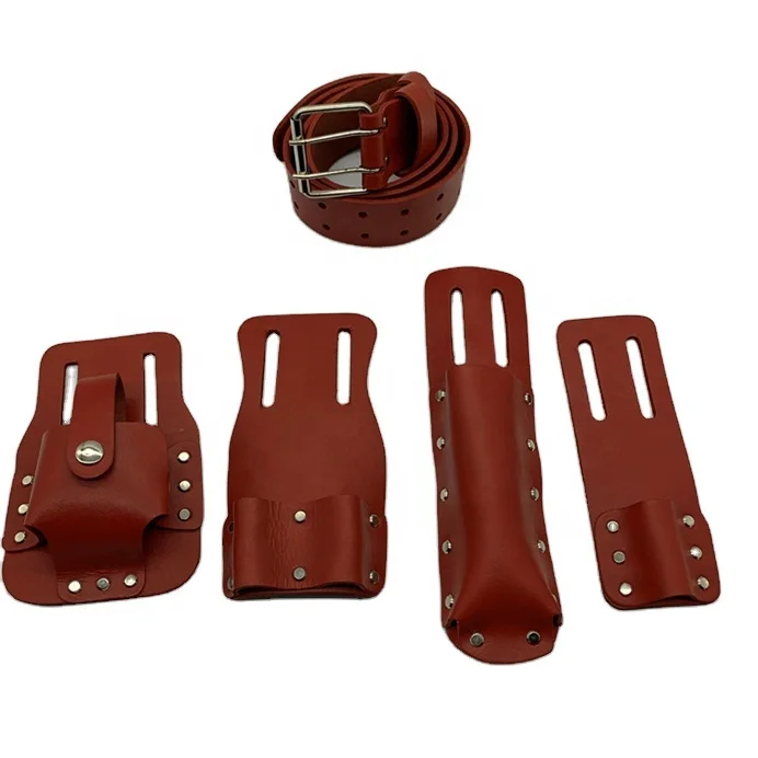 Layer cowhide scaffold leather Double Frog and scaffold leather belt bag