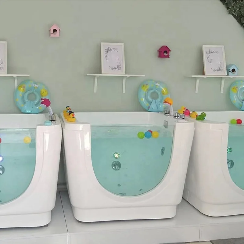 High Quality Separate Room Acrylic Bubble Surf Freestanding Installation With Control Panel  Massage Baby Spa