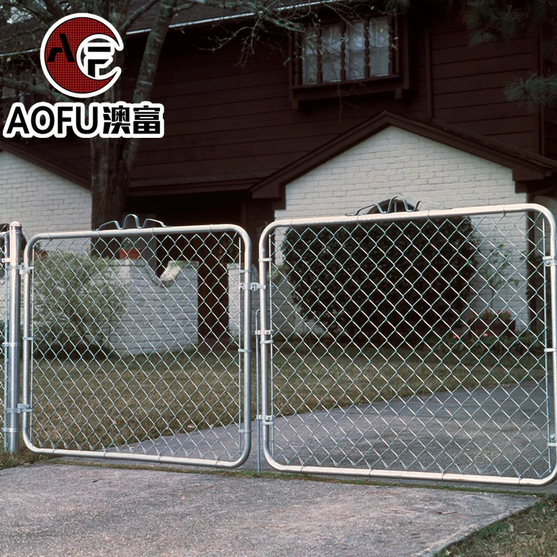 Removable pvc coated green color chain link fence rolls garden diamond metal fence cyclonic mesh