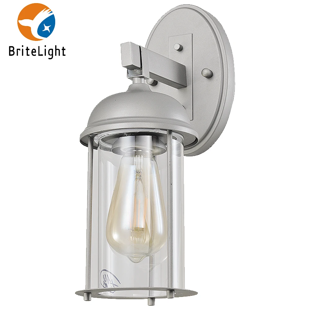 contemporary design Clear glass cover shade exterior wall mounted sconce for outdoor garden Easy to install