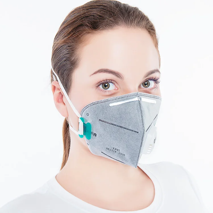 
Custom fold activated charcoal nonwoven gauze face masks of children 