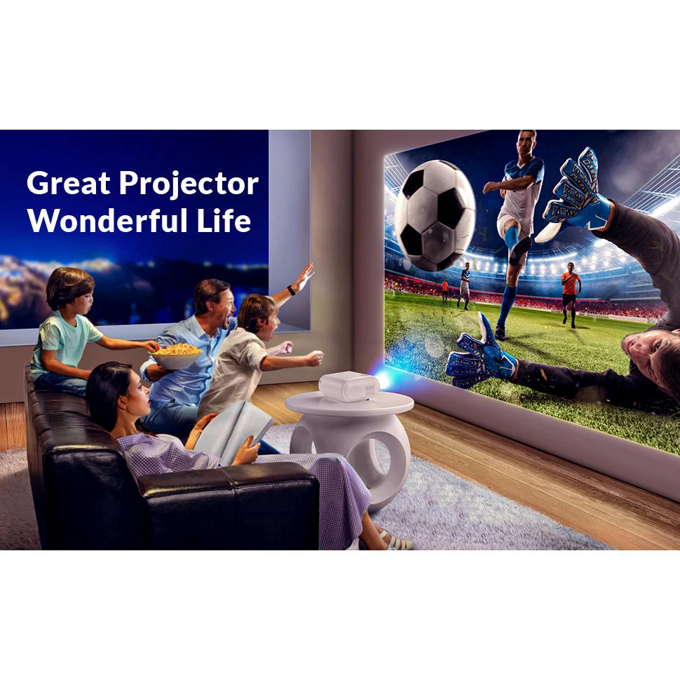 Upgraded Portable Projector with 7000 Lux and Full Hd 1080p Mini Projector for Phone