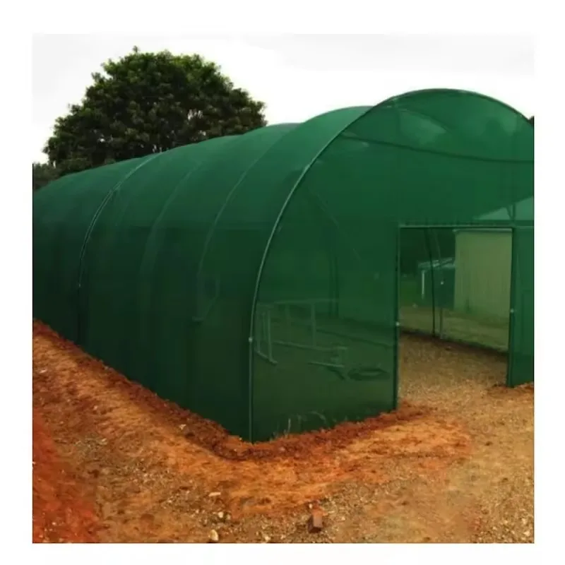 HDPE material green color 6 needle shade netting safety net fence barrier horticulture mesh net