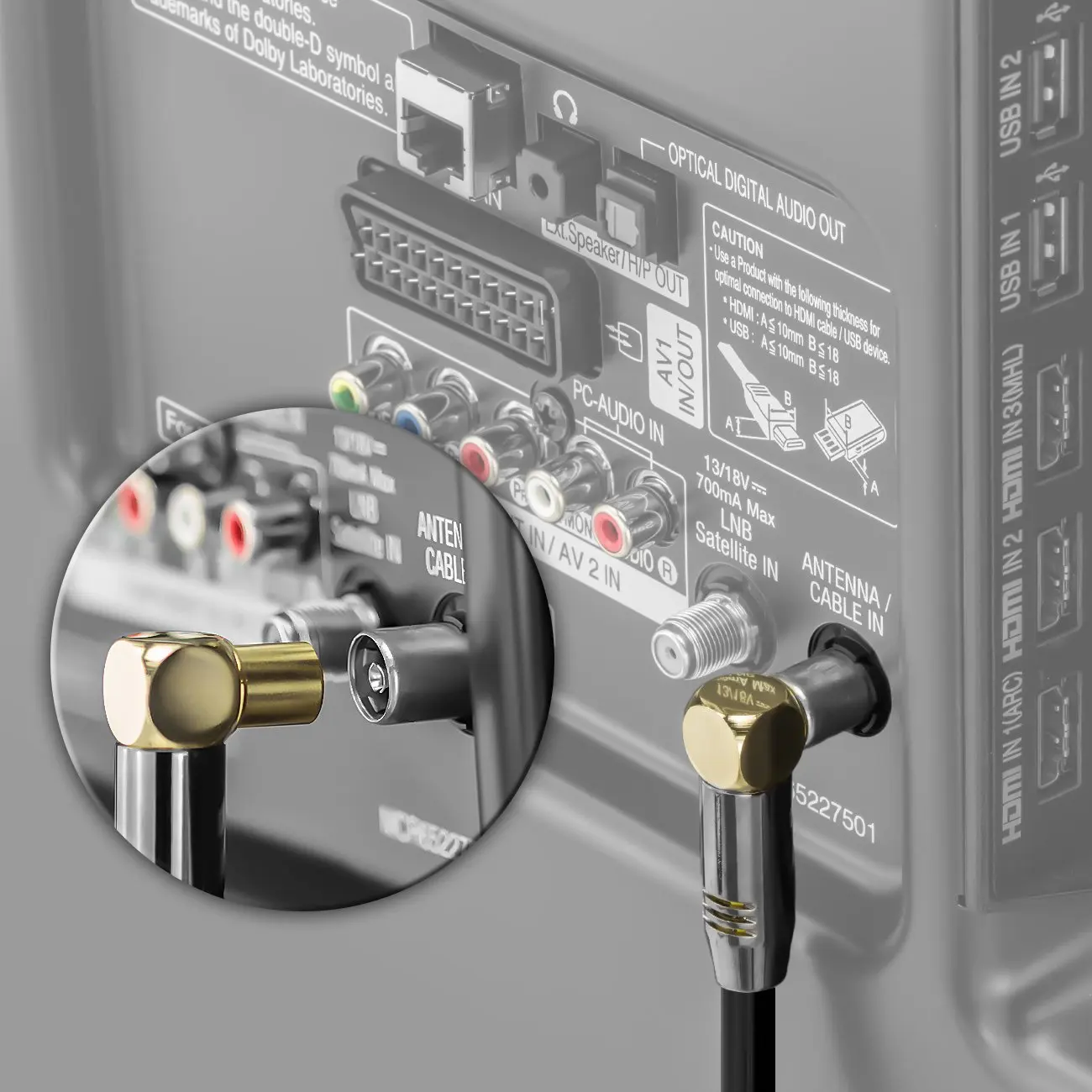 High Speed Right Angle Aluminum Casing RF TV Antenna Satellite RG6 3C-2V F Plug 9.5mm Sat Coaxial Cable RG58 RG59 RG6 RG11