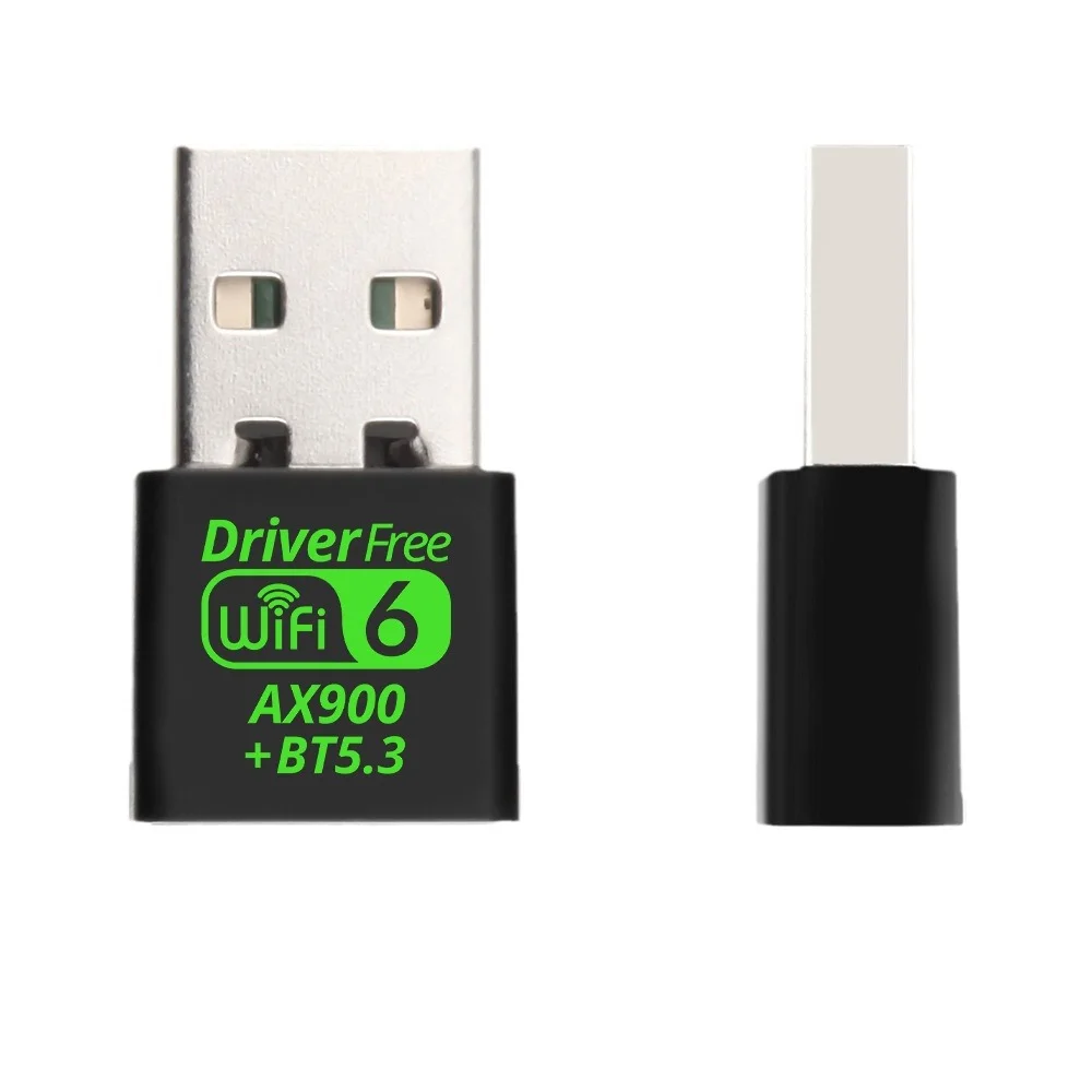 New AX900Mbps Bluetooth 5.3 2.4Ghz/5Ghz USB 2.0 Wifi 6 Receiver Dongle For Laptop Desktop Network card Wireless Wifi Adapter