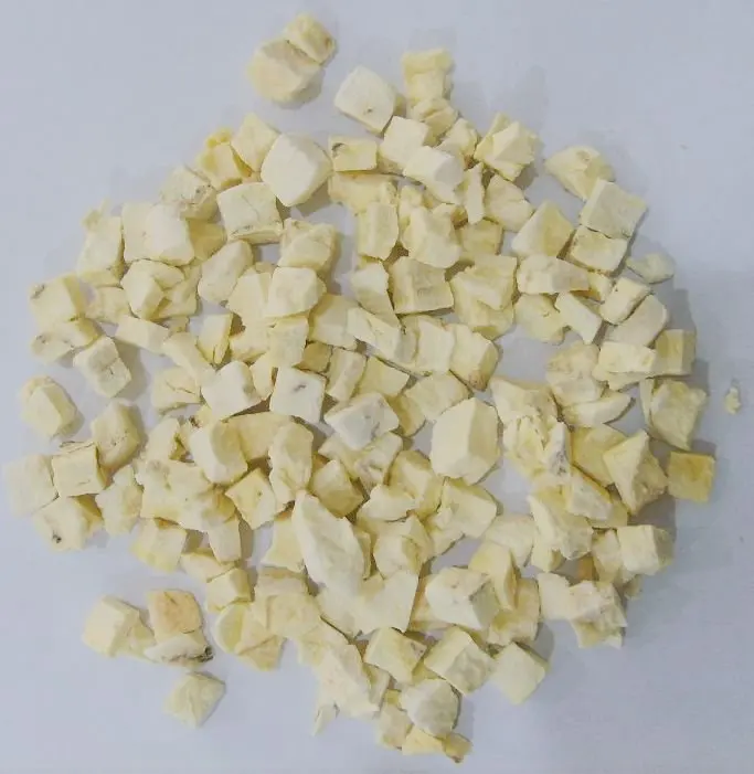 High Quality Cheap Wholesale Freeze Dried Banana Slice Healthy Fruit Snack Freeze-Dried Fruits Fd Banana Dice for Yogurt/Cake