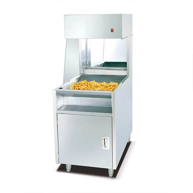 Temperature Uniform Fast Food Mcdonalds Chips Warmer with Cabinet for Frying Chips and Sweet Potato