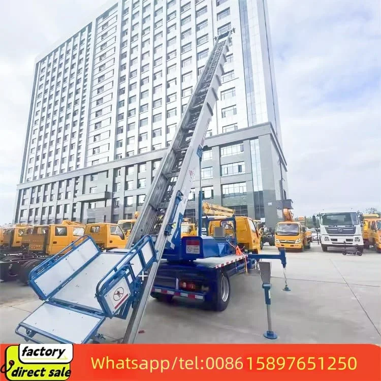 CLW Construction Lifting Machine Telescopic Boom Aerial Bucket truck ladder Elevator truck 45m 65m ladder Lift truck