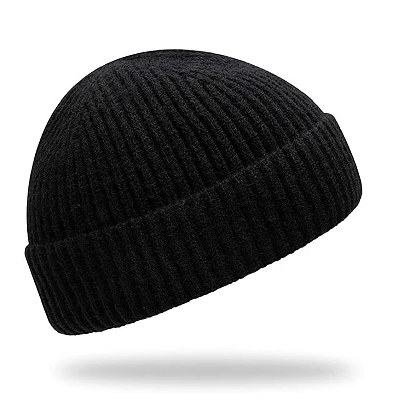 2021 wholesale acrylic blank beanie cap beanie hats for men and women custom knit fisherman beanie