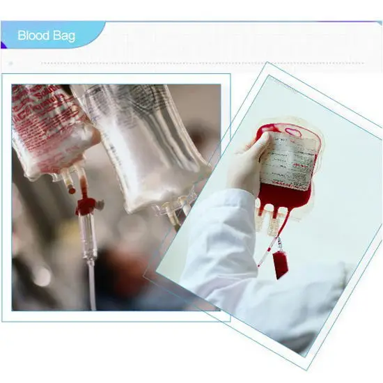 Medical Transfusion Blood Bag 250ml 350ml 450ml 500ml Single Double Triple Quadruple Blood Bag with Cpda-1