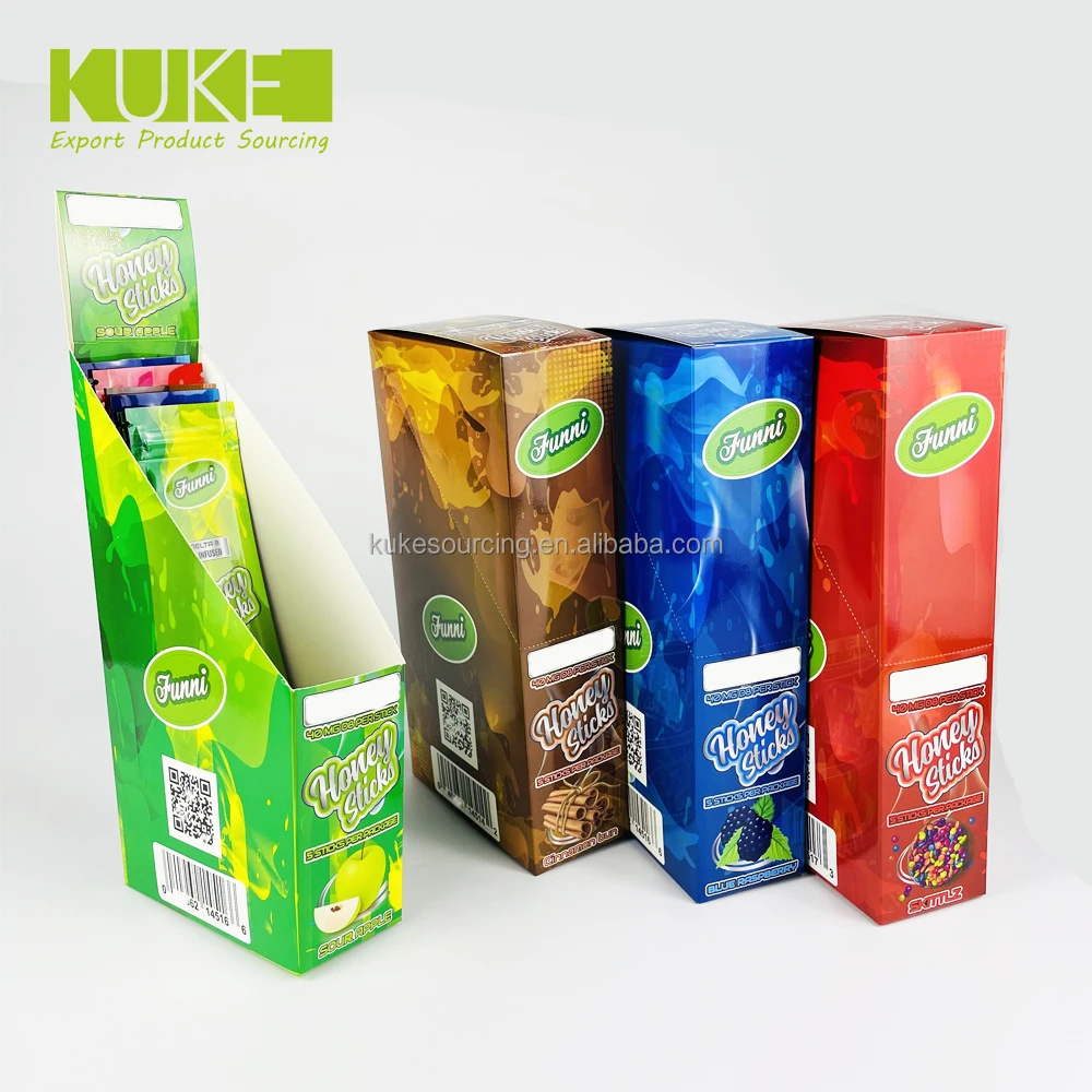 Retail Printed Snacks Cardboard Display Box Customized Corrugated Carton Gummy Paper Box