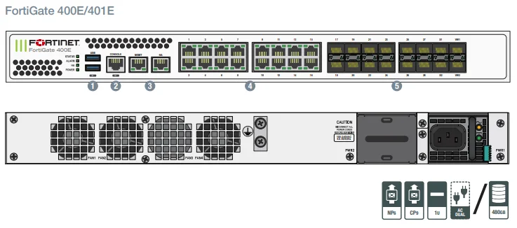 FORTINET  Firewall  FortiGate 400E New Original FG-400E
