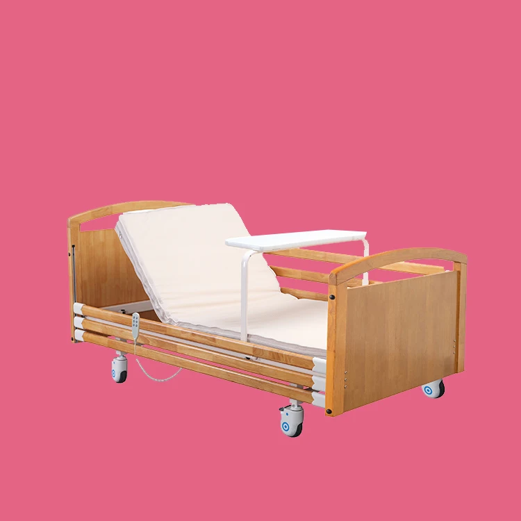 
multi function medical electric home nursing bed with folding table 