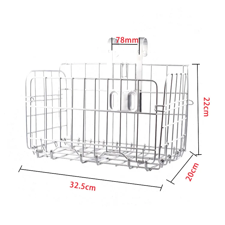 New bicycle mountain bike folding basket direct sales front and rear hanging thickened side