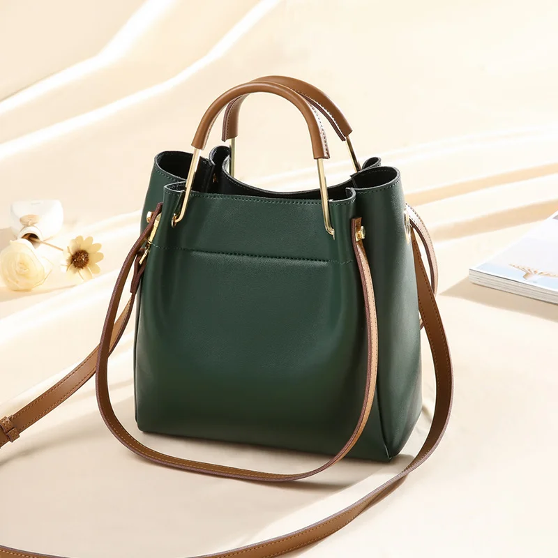 Famous Brand Genuine Leather Manufacturers Fashion Waterproof China Factories Tote Bag Luxury Women Shoulder Crossbody Handbags