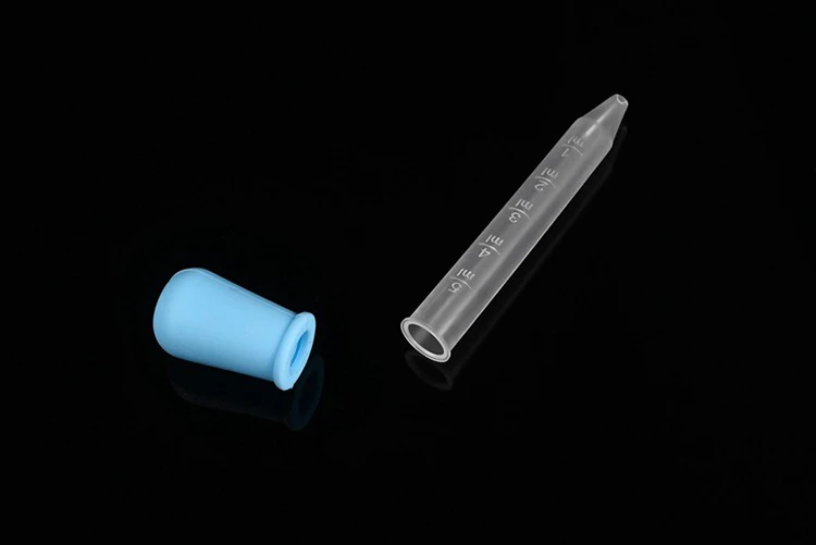 5ML Food Grade Material Baby Silicone Liquid Medicine Dispenser Medicine Dropper with Bulb Tip