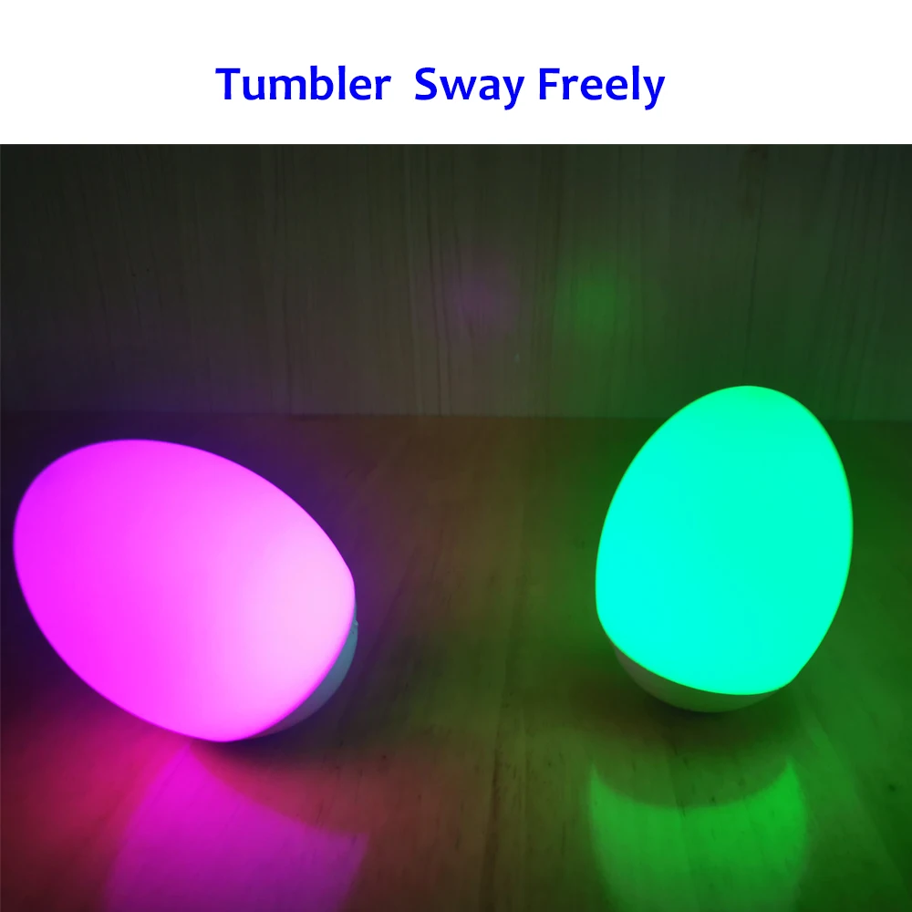 USB Rechargeable Small And Cute Silicone Sway Tumbler Night Light With Touch Control For Kids LED Night Light