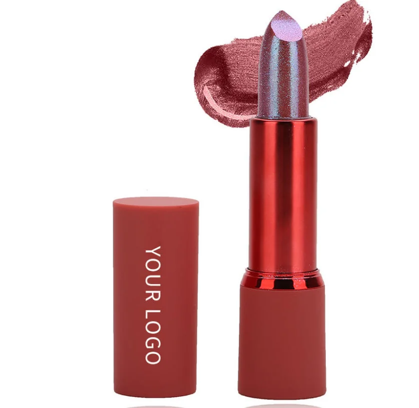 Custom logo glitter Lip gloss Multichrome Chameleon Private Label Waterproof lipstick wholesale