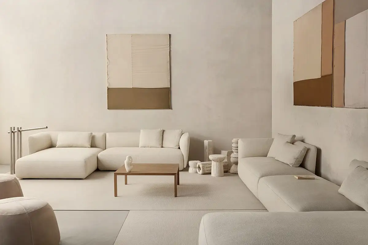 Italian Minimalist Home Furniture Living Room Modular Sofa luxury L-shaped Velvet Sofa