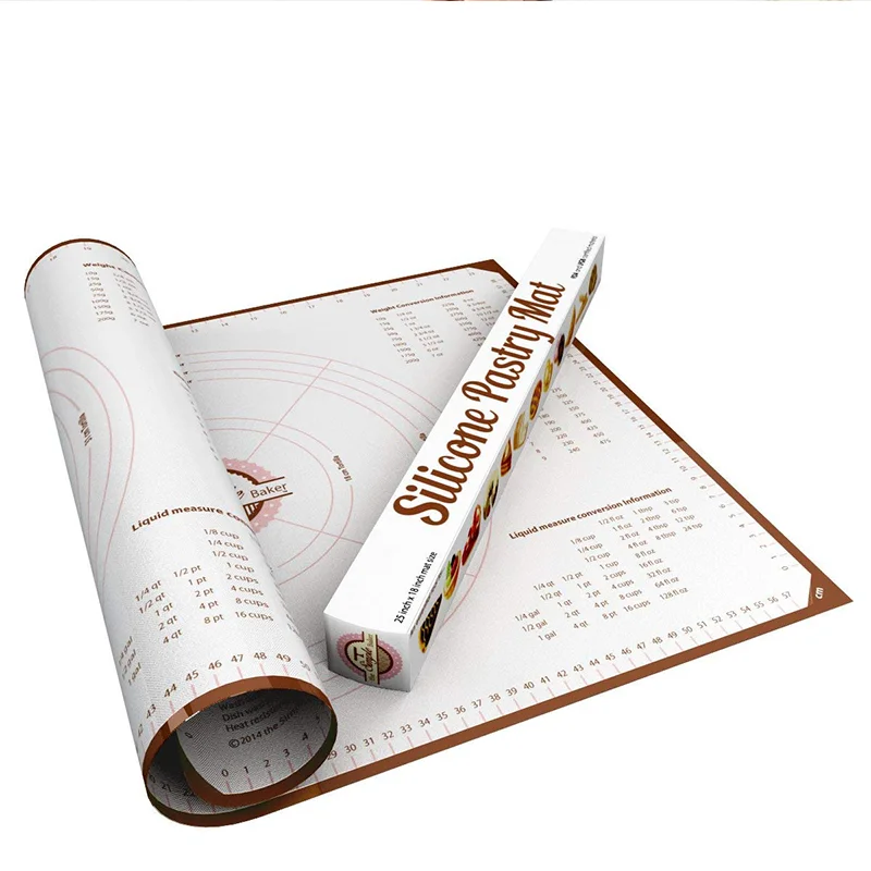 popular  LFGB approved extra large 40*60cm anti-slip easy clean silicone baking  dough griddle pastry mat