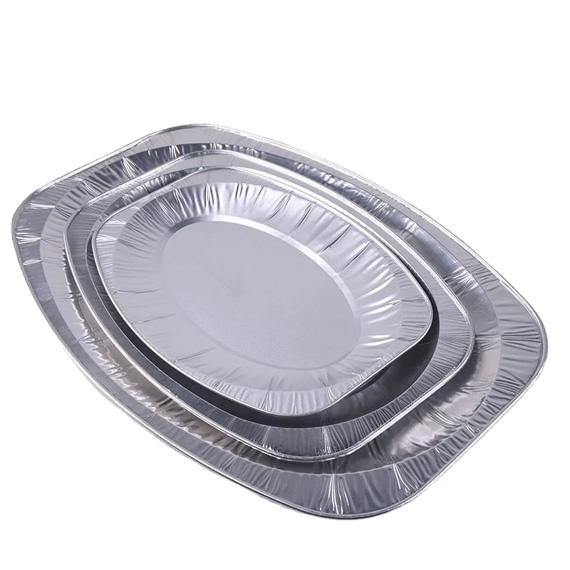 Rectangular Restaurant Aluminum Foil Tray Cooking Bbq Grilled Fish Trays