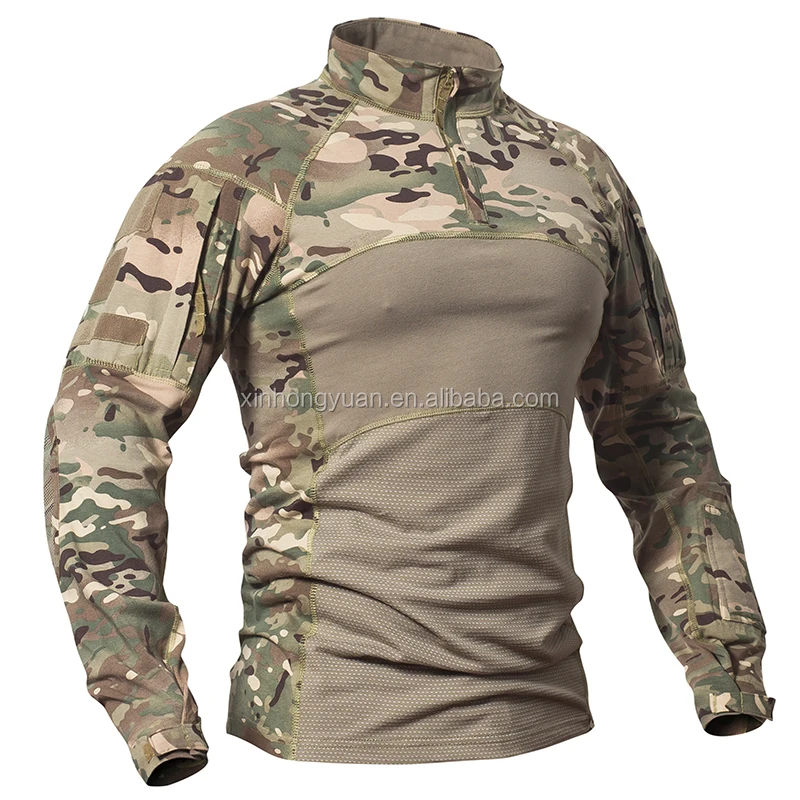 Gear Military Tactical Shirt Men Long Sleeve Frog Shirt Army Multicam Cotton Combat Shirts