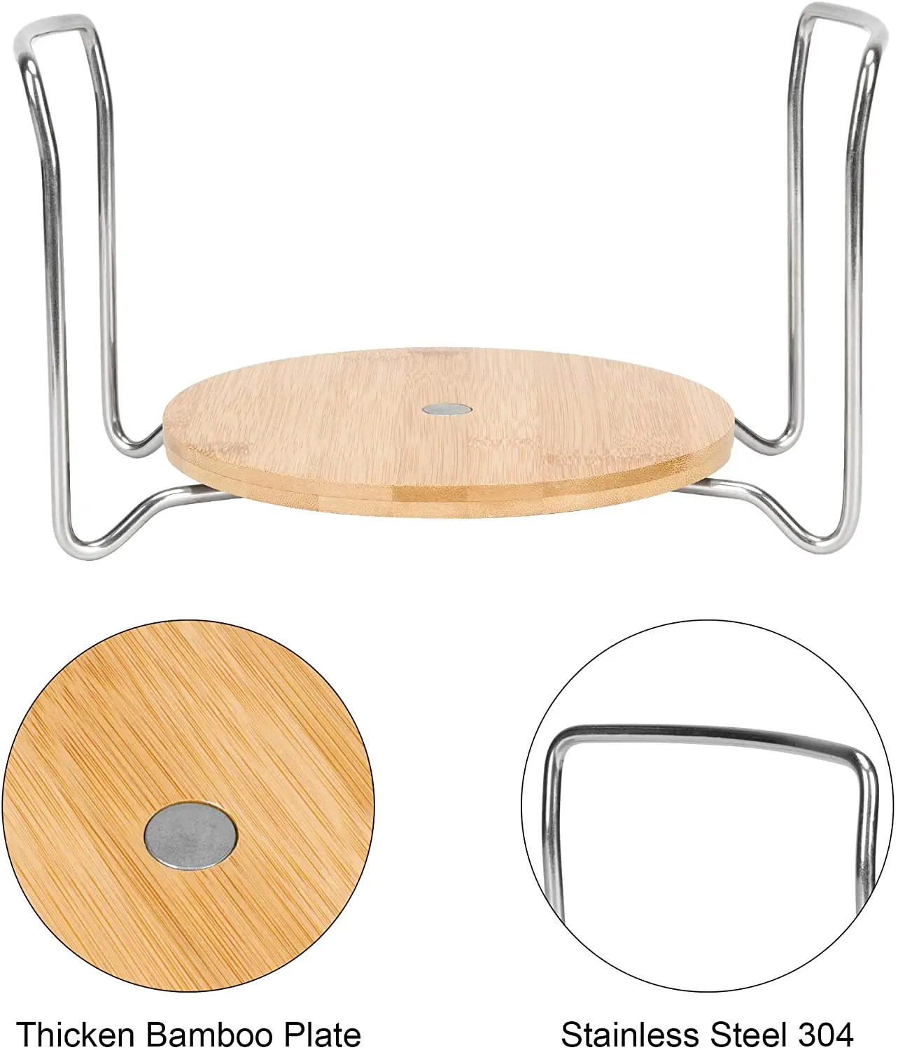 Plate Dish Holders Organizer Adjustable Bamboo Dish Storage Rack for Kitchen Drawer Cabinets Shelf Cupboard Corner