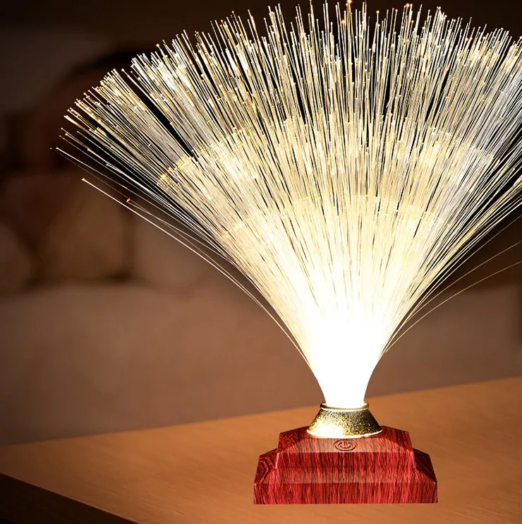 fiber Nightlight  Room Decoration table  Lamp Projector USB LED 3D lights touch control or remote control home dec LAMP MODERN