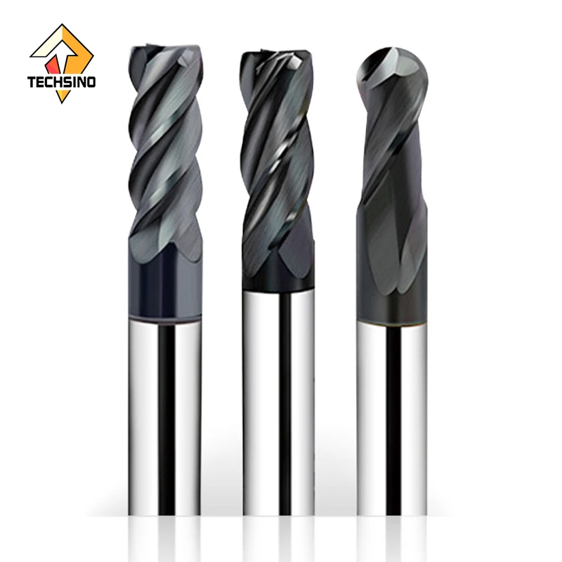 Factory Direct Solid Carbide End Mill Lathe Cutting Tool Set and Chamfering Milling Cutter Specialized for HRC 45/55/60/70