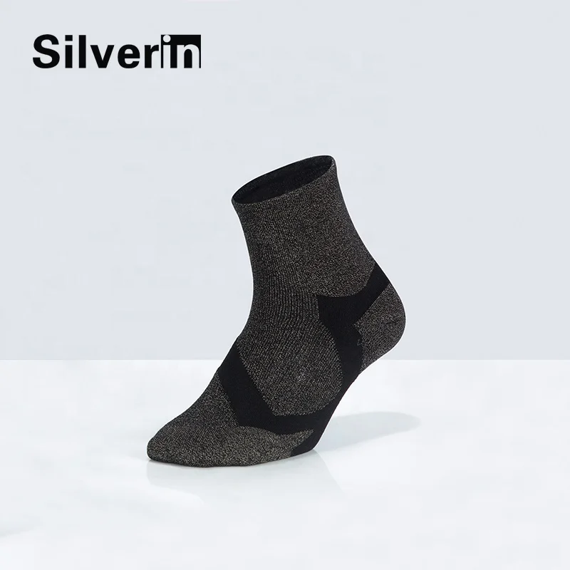 Sporty Anti-germ and Anti-static Compression Socks with Silver Fiber for Women